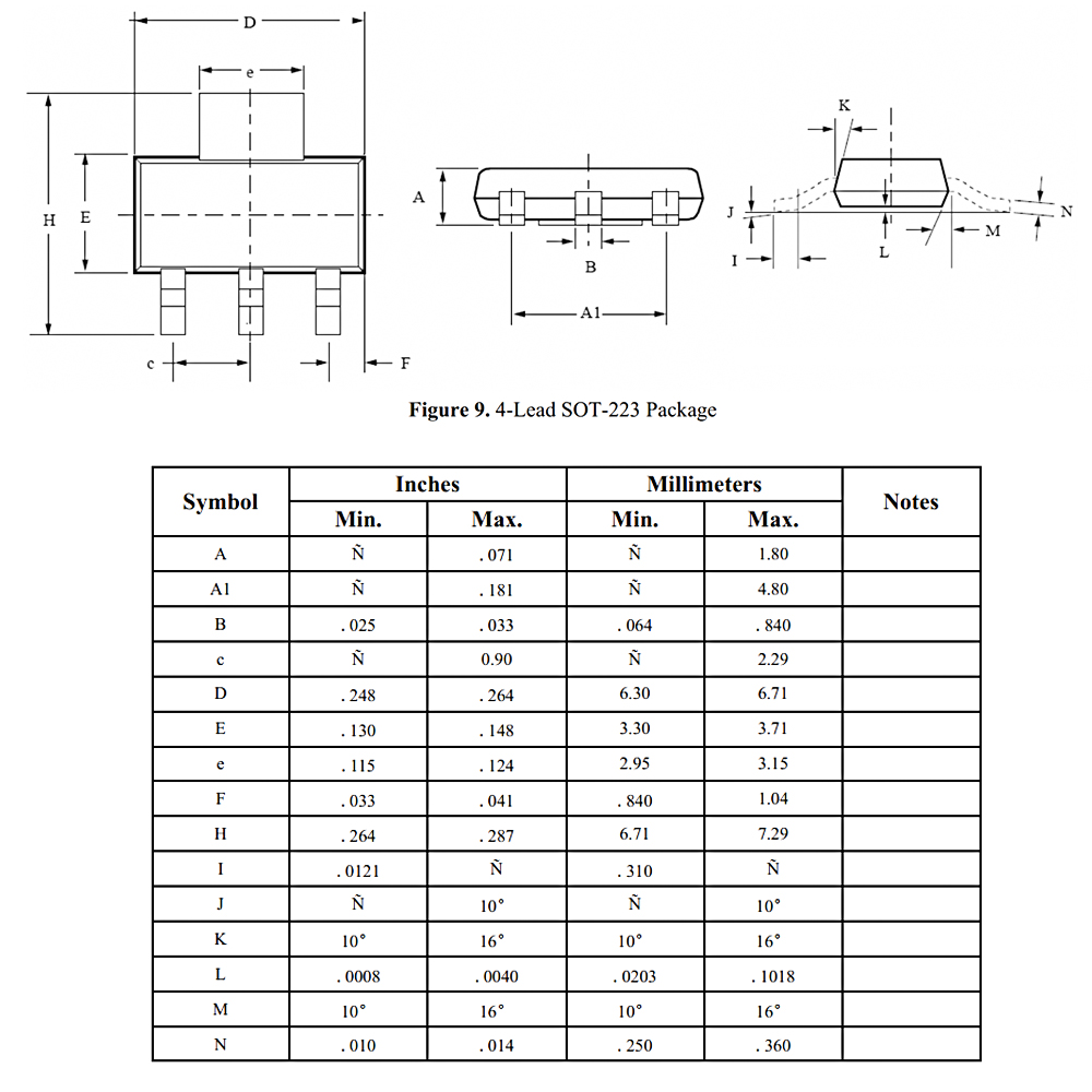 آی سی رگولاتور AMS1117-ADJ پکیج SOT-223✅(اورجینال) - Image 2