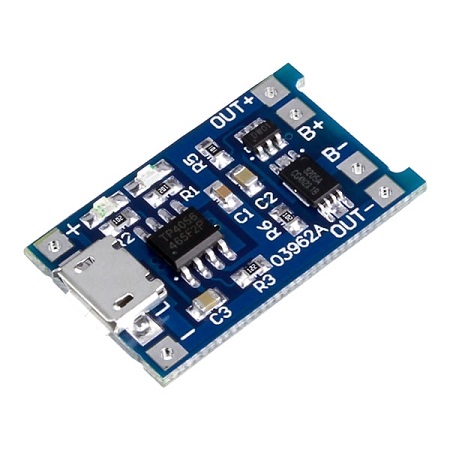 ماژول شارژ باتری لیتیومی ۱ آمپر TC4056 دارای محافظ (TC4056 MODULE)